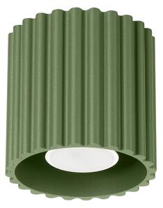 Stropní svítidlo Aura, 1x olivově zelené hliníkové stínítko, (10 cm)