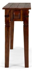 Rustikální konzolový stolek z masivu Jodpur hnědý