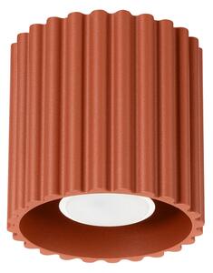 Stropní svítidlo Aura, 1x okrově červené hliníkové stínítko, (10 cm)