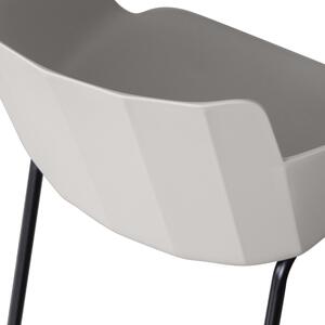 Hoorns Světle šedá plastová zahradní židle Flip