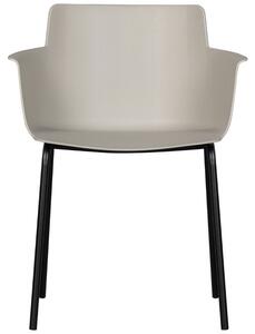 Hoorns Světle šedá plastová zahradní židle Flip