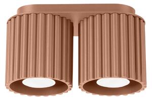 Stropní svítidlo Aura, 2x hnědé hliníkové stínítko, (10 cm)