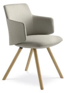 LD SEATING - Designová židle MELODY MEETING 360-D s dřevěnou podnoží