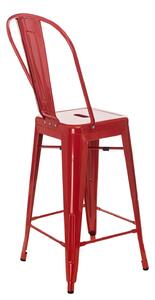 Barová židle s opěradlem Paris Back červená