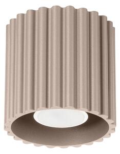 Stropní svítidlo Aura, 1x tmavěbéžové hliníkové stínítko, (10 cm)