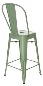 Barová židle s opěradlem Paris Back zelená