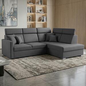 Sedací souprava SLIM XL | 238x180 cm | pravá | rozkládací + úložný prostor | letto 97 grafitová EASY CLEAN