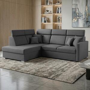Sedací souprava SLIM XL | 180x238 cm | levá | rozkládací + úložný prostor | letto 97 grafitová EASY CLEAN