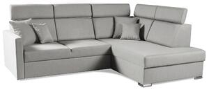 Sedací souprava SLIM XL | 238x180 cm | pravá | rozkládací + úložný prostor | letto 80 šedá EASY CLEAN