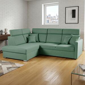 Sedací souprava SLIM XL | 180x238 cm | levá | rozkládací + úložný prostor | letto 75 mintová EASY CLEAN