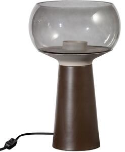 Hoorns Kávově hnědá kovová stolní lampa Boletus ø 24 cm
