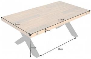 Moebel Living Masivní borovicový konferenční stolek Hogan 120x64 cm
