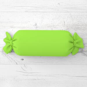 Biante Polštář válec bonbon Rongo RG-041 Zářivý zelený 15x40 cm