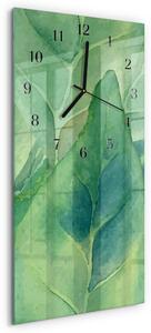 Skleněné hodiny vertikální Listy zsppc-30x60-00184958