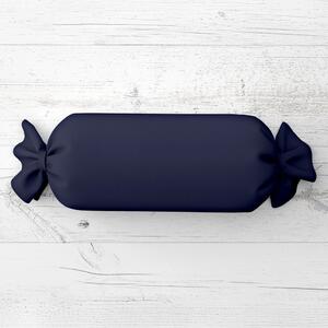 Biante Polštář válec bonbon Rongo RG-055 Temně modrý 15x40 cm
