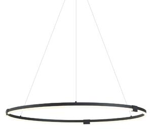 Designové závěsné svítidlo černé 120 cm vč. LED s 3-stupňovým stmíváním - Anello