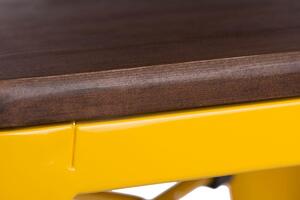 Barová stolička Paris Wood 65cm ořech žlutá