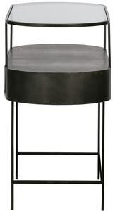 Hoorns Černý kovový toaletní stolek Dinah 120 x 46 cm