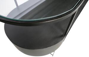Hoorns Černý kovový toaletní stolek Dinah 120 x 46 cm