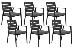 Set 6 ks zahradních židlí Thierry (černá). 1076074