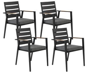 Set 4 ks zahradních židlí Thierry (černá). 1076073