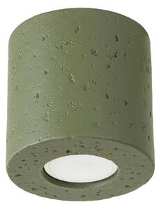 Stropní svítidlo Orbis, 1x olivově zelené betonové stínítko