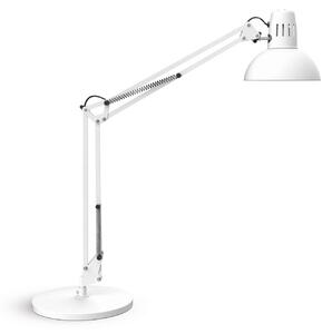 Maul Stolní lampa MAULstudy, bílá, ocel, výška 49 cm, Bílá / opál, Pracovna / kancelář, kov