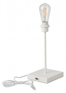Stolní lampa s USB portem 1xE27/15W/230V bílá