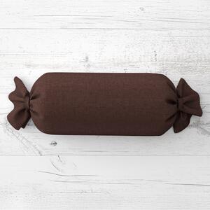 Biante Polštář válec bonbon Rongo RG-083 Čokoládově hnědý 15x40 cm