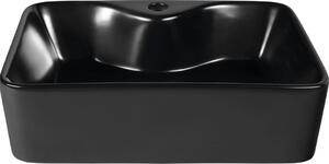 Sapho BALENA keramické umyvadlo 48x13, 5x37 cm, na desku, černá mat BH7013B