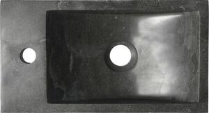 Sapho BLOK kamenné umývátko 40x10x22 cm, otvor vlevo, antracit 2401-38