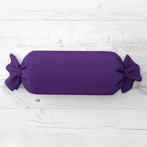 Biante Polštář válec bonbon Rongo RG-082 Tmavě fialový 15x40 cm
