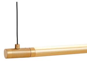 LOOM DESIGN LED závěsné světlo Straw 200, zlatá, hliník, stmívatelný, Mosaz / zlato, Obývací pokoj / jídelna, Hliník, Moderní