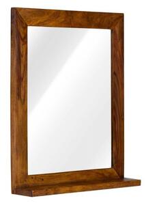 Sob nabytek | Zrcadlo s masivním palisandrovým rámem Squarus Natural