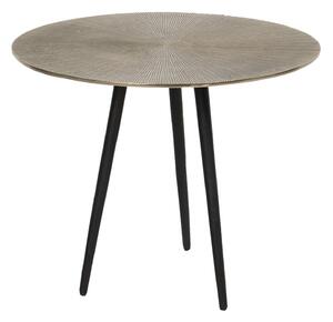 Kovový odkládací stolek ve zlato-černém provedení Coquilles – Ø 41*35 cm