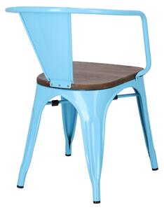 Židle Paris Arms Wood ořech modrá