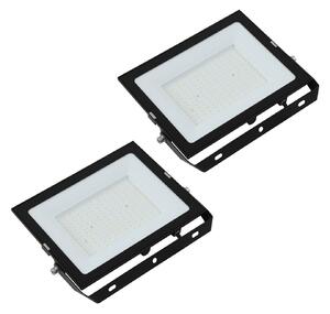 PRIOS Prios LED venkovní bodové osvětlení Maikel, 150 W, kov, sada 2 ks, Černá, Hliník, Moderní