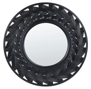 Nástěnné zrcadlo Tempest (černá). 1076136
