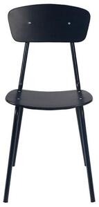 Černá kovová jídelní židle MARA SIMPLE
