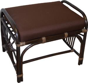 Aga Ratanový taburet TURDUS Choco Dark Brown