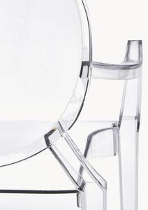 Designová židle s područkami Louis Ghost