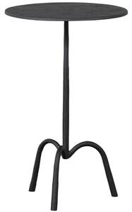 Hoorns Černý kovový odkládací stolek Troy 38 cm