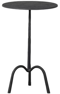 Hoorns Černý kovový odkládací stolek Troy 38 cm