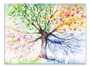 Obraz malovaný strom ročních období Velikost (šířka x výška): 60x45 cm