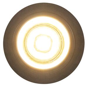 Moderní zapuštěné bodové světlo černé kulaté otočné - Installa