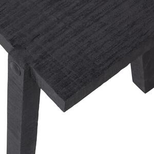 Hoorns Černý mangový odkládací stolek Lou 65 x 25 cm