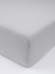 Jersey prostěradlo s lycrou Deluxe 90 × 200 cm – světle šedé