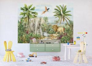 Dětská fototapeta Colourful Jungle 252 x 182 cm, 4 díly