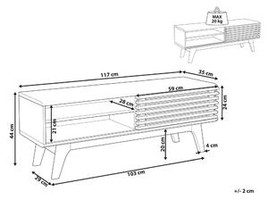 TV stolek/skříňka Tekoa (světlé dřevo). 1076176