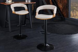 Barová židle MANHATTAN béžová strukturovaná látka Nábytek | Jídelní prostory | Barové židle